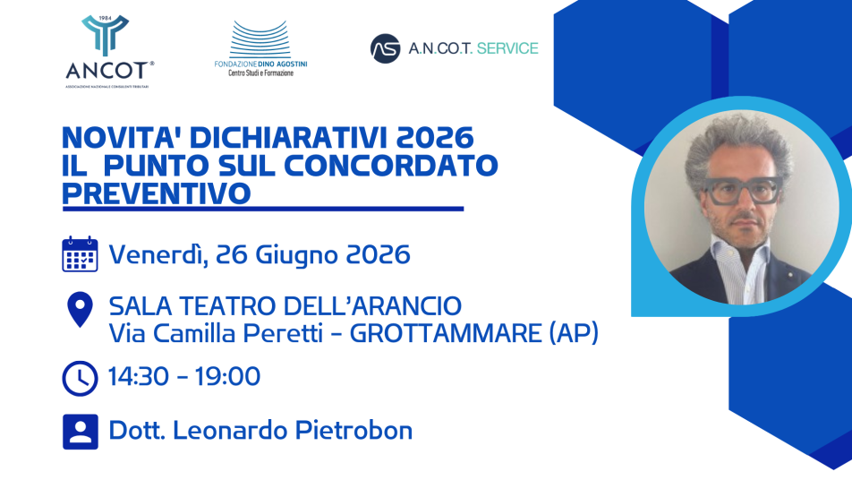 NOVITA' DICHIARATIVI 2026 IL  PUNTO SUL CONCORDATO PREVENTIVO
